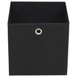 Boîtes de rangement Vidaxl 4 PCS 32x32x32 cm Tissu non tissé noir - afbeelding 3