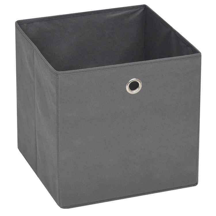 Boîtes de rangement Vidaxl 10 PCS 32x32x32 cm Gris de tissu non tissé