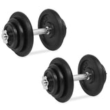 Vidaxl 18 pièces à haltères 40 kg de fonte - afbeelding 1