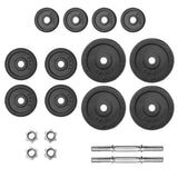 Vidaxl 18 pièces à haltères 40 kg de fonte - afbeelding 3