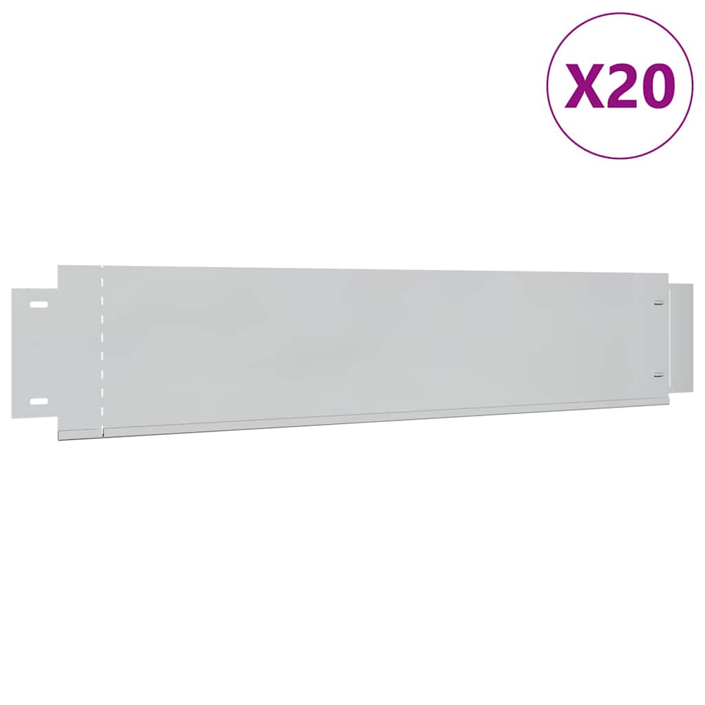 Vidaxl Grassboard 20 ST 100x20 cm en acier galvanisé