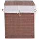 VidaXL panier à linge rectangulaire bambou marron