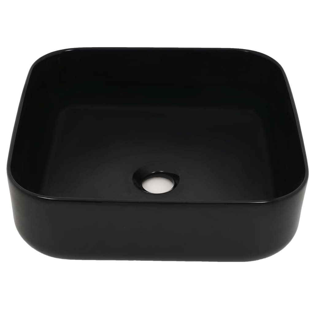 Vidaxl Washingin Square 38x38x13,5 cm Black en céramique