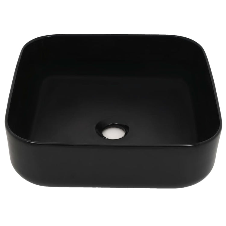 Vidaxl Washingin Square 38x38x13,5 cm Black en céramique