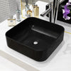 Vidaxl Washingin Square 38x38x13,5 cm Black en céramique