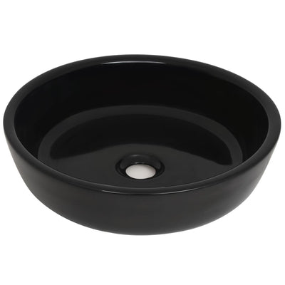 Vidaxx lavabo rond 42x12 cm céramique noir