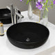 Vidaxx lavabo rond 42x12 cm céramique noir