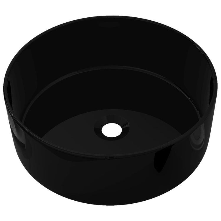Vidaxl Washbasin Round 40x15 cm Céramique noir