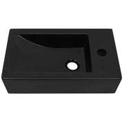 Vidaxl Washingin avec trou de robinet rectangulaire 46x25.5x12 cm Black en céramique - afbeelding 3