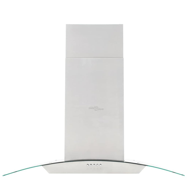 Extracteur de l'île Vidaxl 756 m³ U LED 90 cm en acier inoxydable