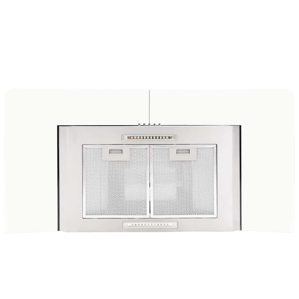 Capeur d'extracteur de paroi Vidaxl 756 m³ U LED 90 cm en acier inoxydable