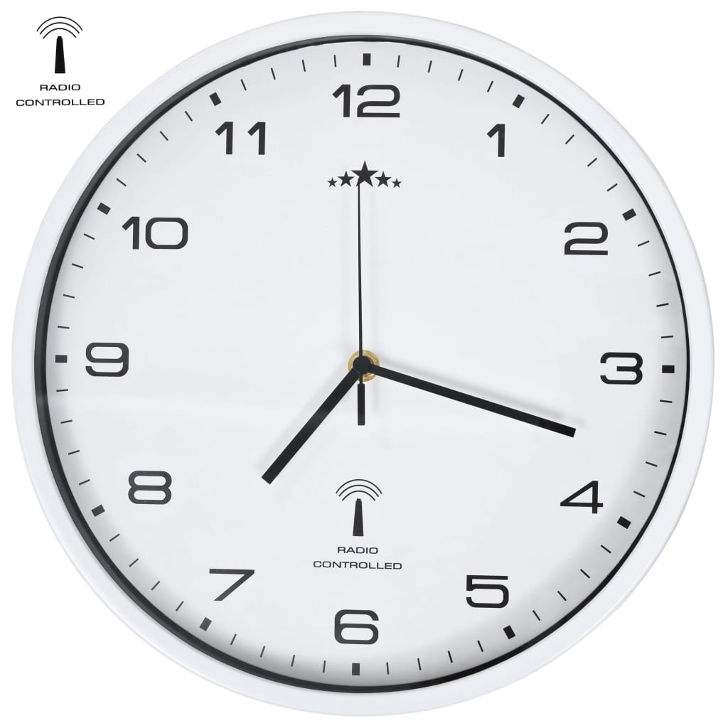 Horloge murale vidaxl avec calendrier de quartz à 31 cm de radio-31 cm