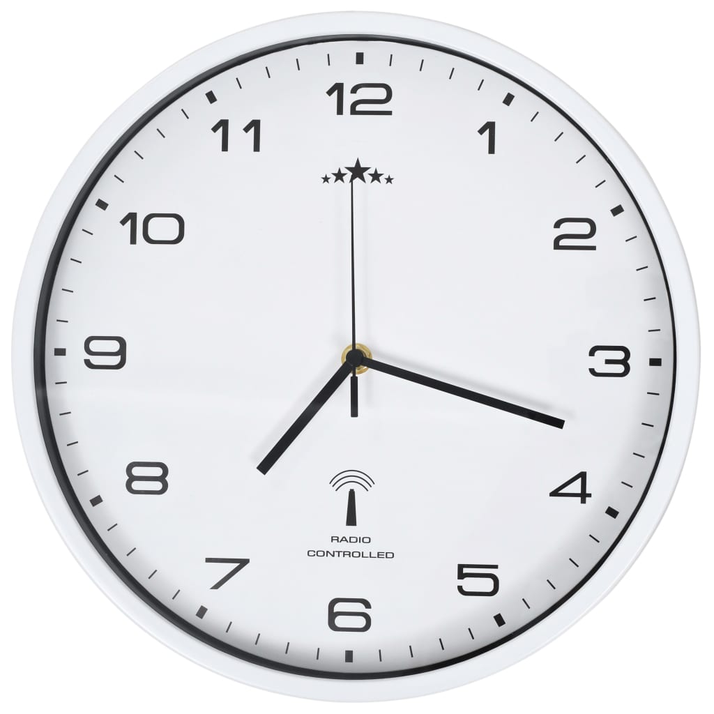 Horloge murale vidaxl avec calendrier de quartz à 31 cm de radio-31 cm