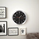 Horloge murale vidaxl avec mécanisme de quartz thermomètre hygromètre 30 cm noir