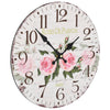 Vidaxl Clock Wall Style vintage 30 cm Fleurs