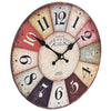 Horloge murale vidaxl style vintage 30 cm multi-colorant