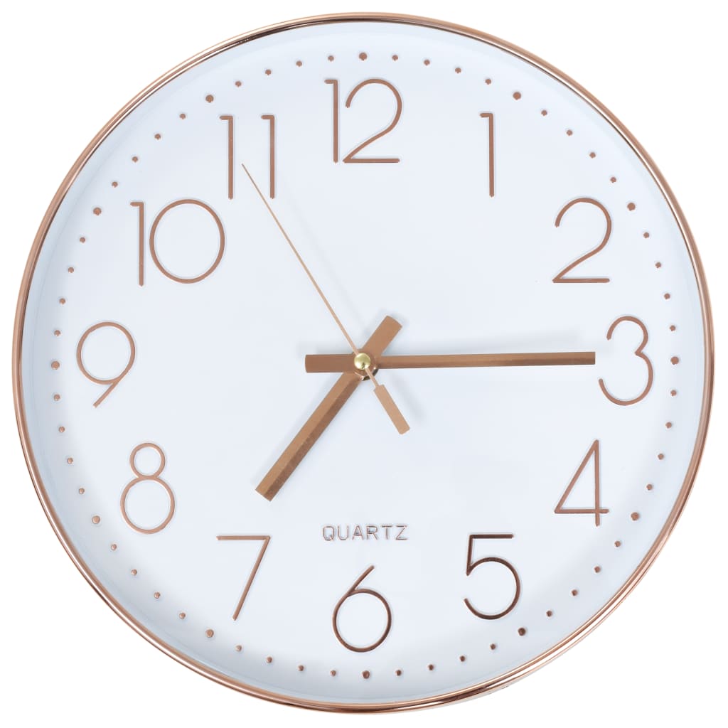 Vidaxl Mur Horloge 30 cm Rosé Gold