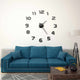 Vidaxl 3D Horloge murale 100 cm xxl noir moderne