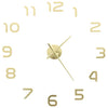 Vidaxl 3D Horloge murale 100 cm xxl coloré en or moderne
