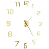 Vidaxl 3D Horloge murale 100 cm xxl coloré en or moderne