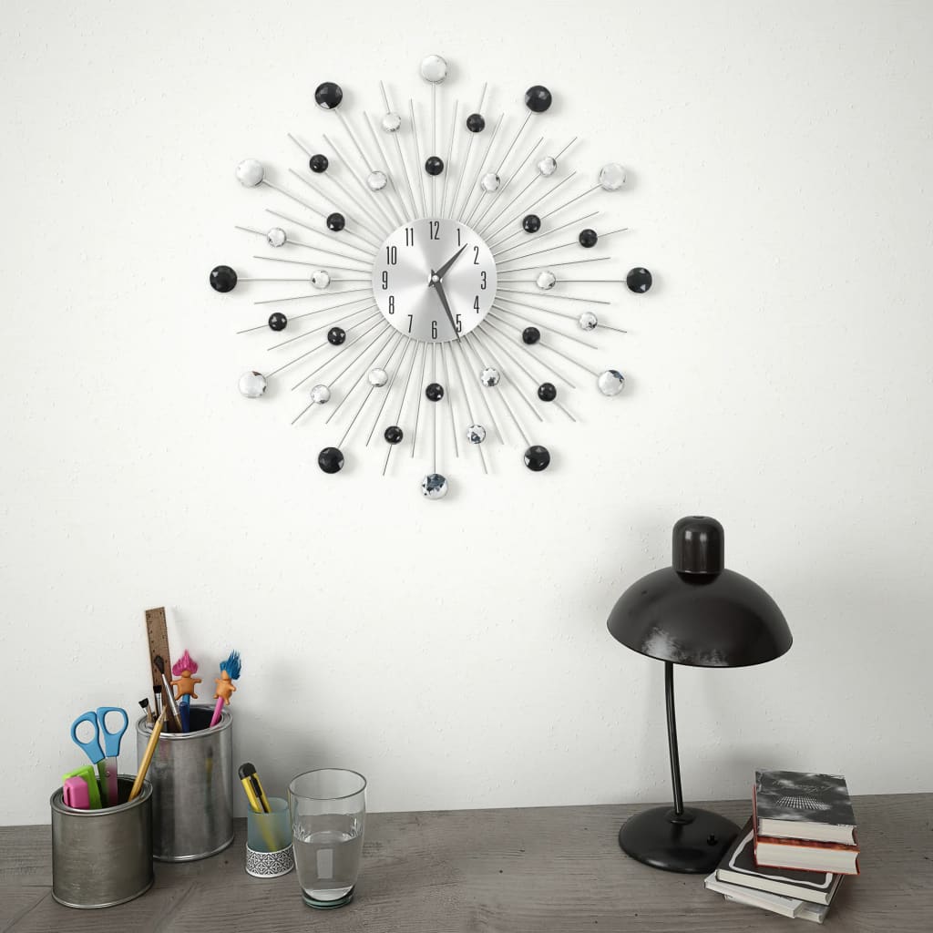 Horloge murale vidaxl avec mécanisme de quartz 50 cm Design moderne
