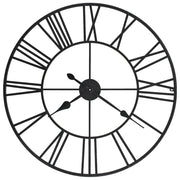Vidaxl Mur Horloge Vintage Style avec mécanisme de quartz xxl 80 cm métal - afbeelding 1