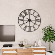 Vidaxl Mur Horloge Vintage Style avec mécanisme de quartz xxl 80 cm métal - afbeelding 2