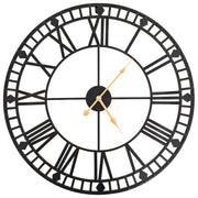 Vidaxl Horloge murale style vintage avec mécanisme de quartz xxl 60 cm métal - afbeelding 1
