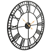 Vidaxl Horloge murale style vintage avec mécanisme de quartz xxl 60 cm métal - afbeelding 3