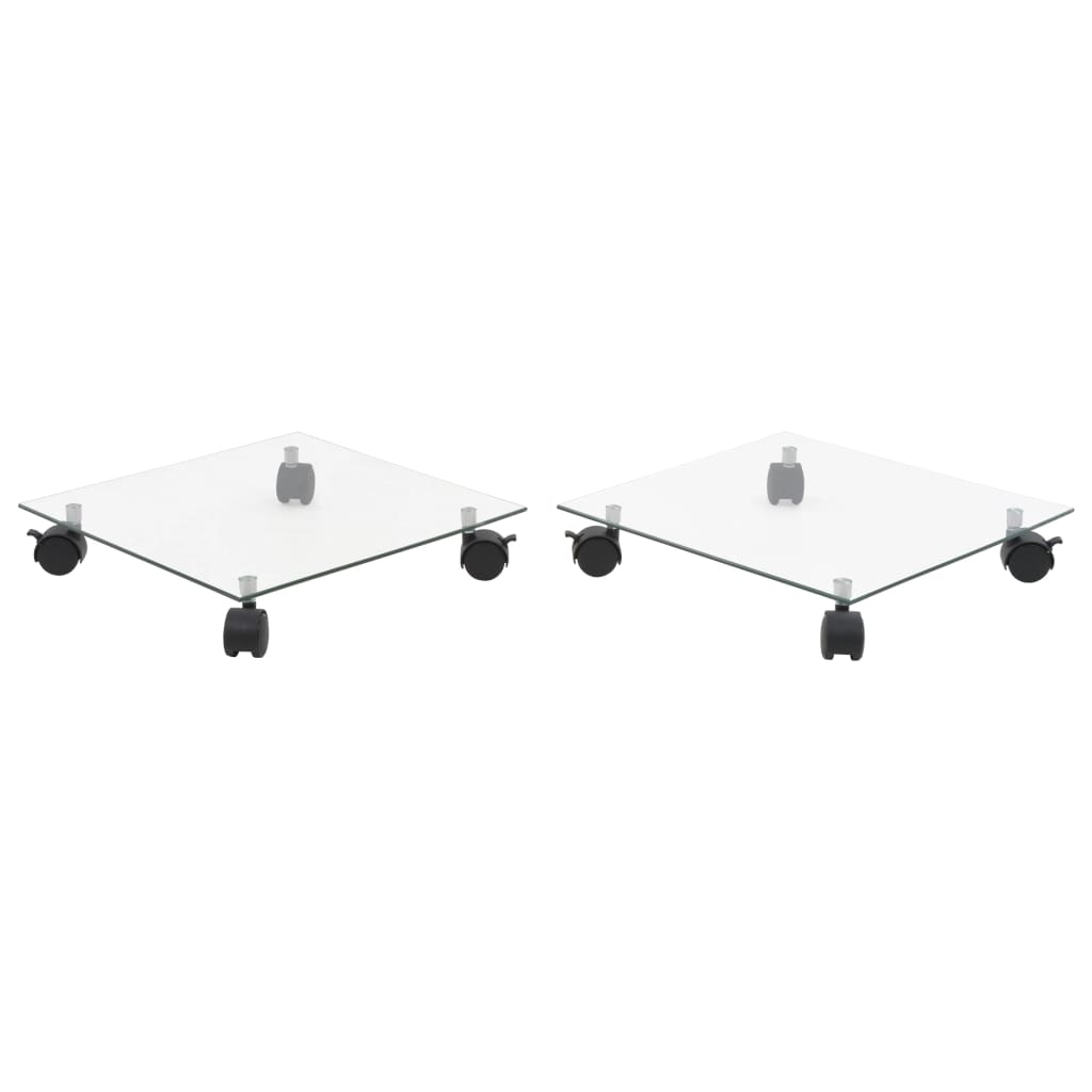 Vidaxl Rouleaux de plante carré 35x35 cm Verre durcie 2 STS
