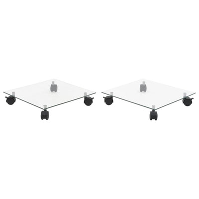 Vidaxl Rouleaux de plante carré 35x35 cm Verre durcie 2 STS