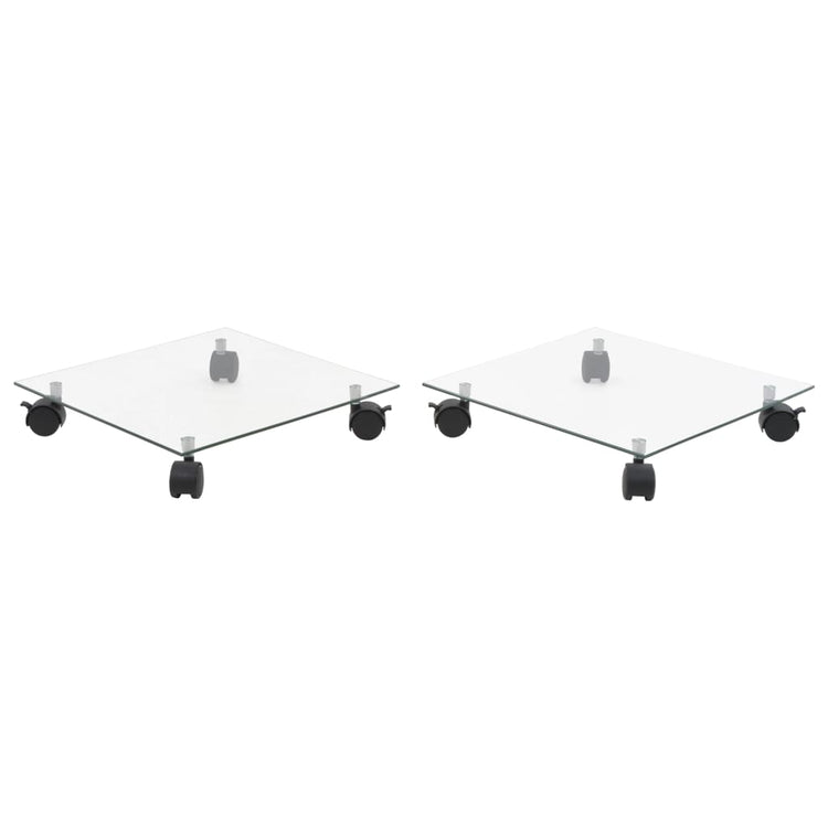 Vidaxl Rouleaux de plante carré 35x35 cm Verre durcie 2 STS