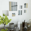 Vidaxl Miroirs muraux en verre carré 7 sts