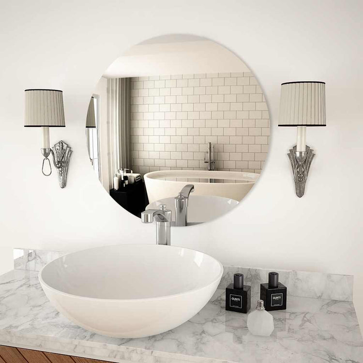 Miroir mural vidaxl autour de 60 cm de verre