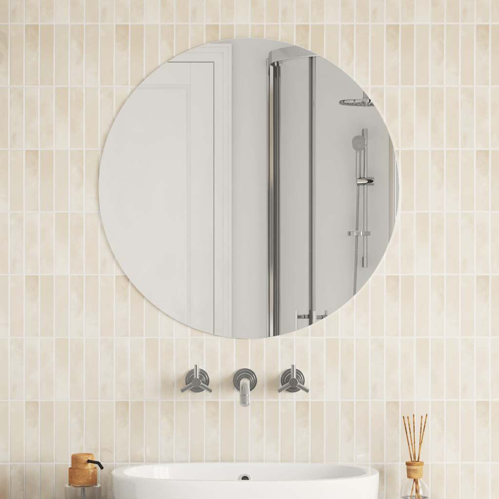 Miroir mural vidaxl autour de 70 cm de verre