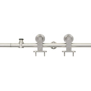 Vidaxl Sliding Door Parts Set 183 cm en acier inoxydable en argent coloré - afbeelding 2