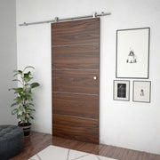 Vidaxl Sliding Door Parts Set 183 cm en acier inoxydable en argent coloré - afbeelding 3