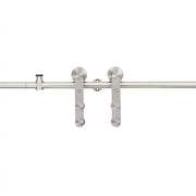 Vidaxl Sliding Door Parts Set 183 cm en acier inoxydable en argent coloré - afbeelding 2