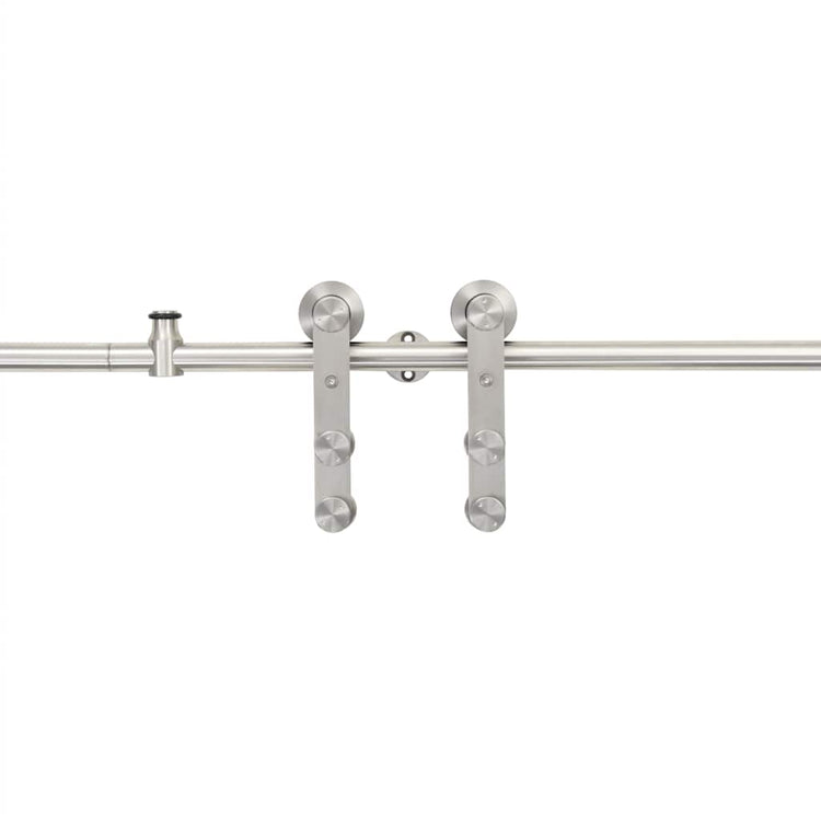 Vidaxl Sliding Door Parts Set 183 cm en acier inoxydable en argent coloré