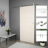 Vidaxl Sliding Door Parts Set 183 cm en acier inoxydable en argent coloré