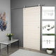 Vidaxl Sliding Door Parts Set 183 cm en acier inoxydable en argent coloré
