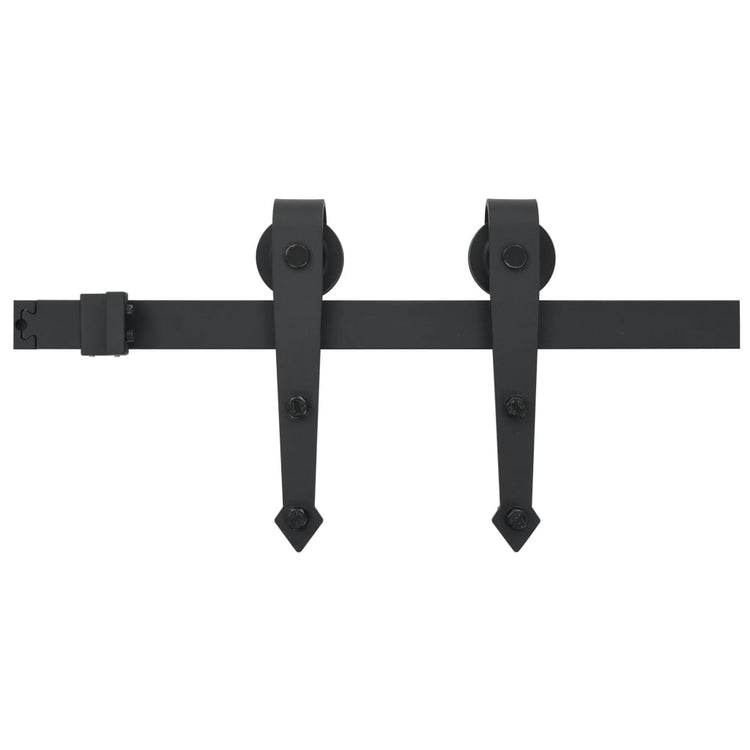 Boîte Vidaxl avec pièces pour porte coulissante 183 cm en acier noir