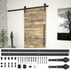 Boîte Vidaxl avec pièces pour porte coulissante 183 cm en acier noir