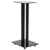 Normes de haut-parleur Vidaxl Conception de colonne de colonne de verre trempé noir 2 pcs