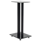 Normes de haut-parleur Vidaxl Conception de colonne de colonne de verre trempé noir 2 pcs - afbeelding 2