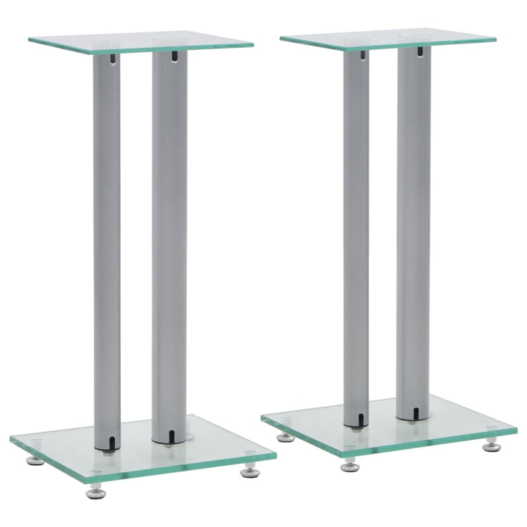 Normes de haut-parleur Vidaxl Conception de colonne Silver en verre trempé 2 STS
