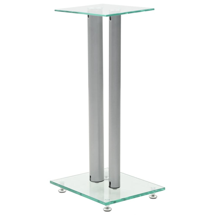 Normes de haut-parleur Vidaxl Conception de colonne Silver en verre trempé 2 STS