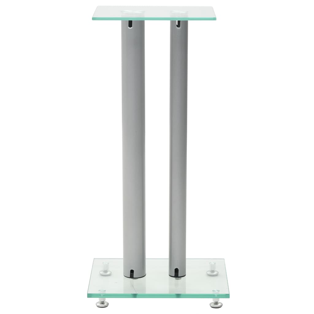 Normes de haut-parleur Vidaxl Conception de colonne Silver en verre trempé 2 STS
