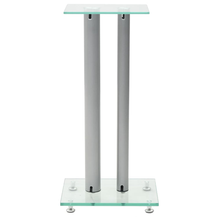 Normes de haut-parleur Vidaxl Conception de colonne Silver en verre trempé 2 STS