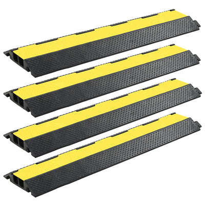 Seuils de protection des câbles Vidaxl 2 tunnels 101,5 cm Caoutchouc 4 pcs